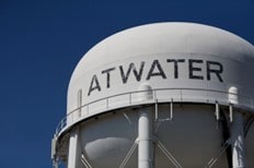 Atwater Water Tower - Driven past daily by our Atwater plumbers