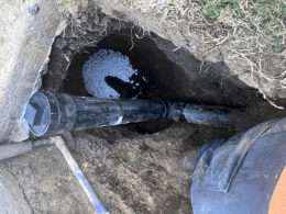 Example of completed Hilmar sewer line repair